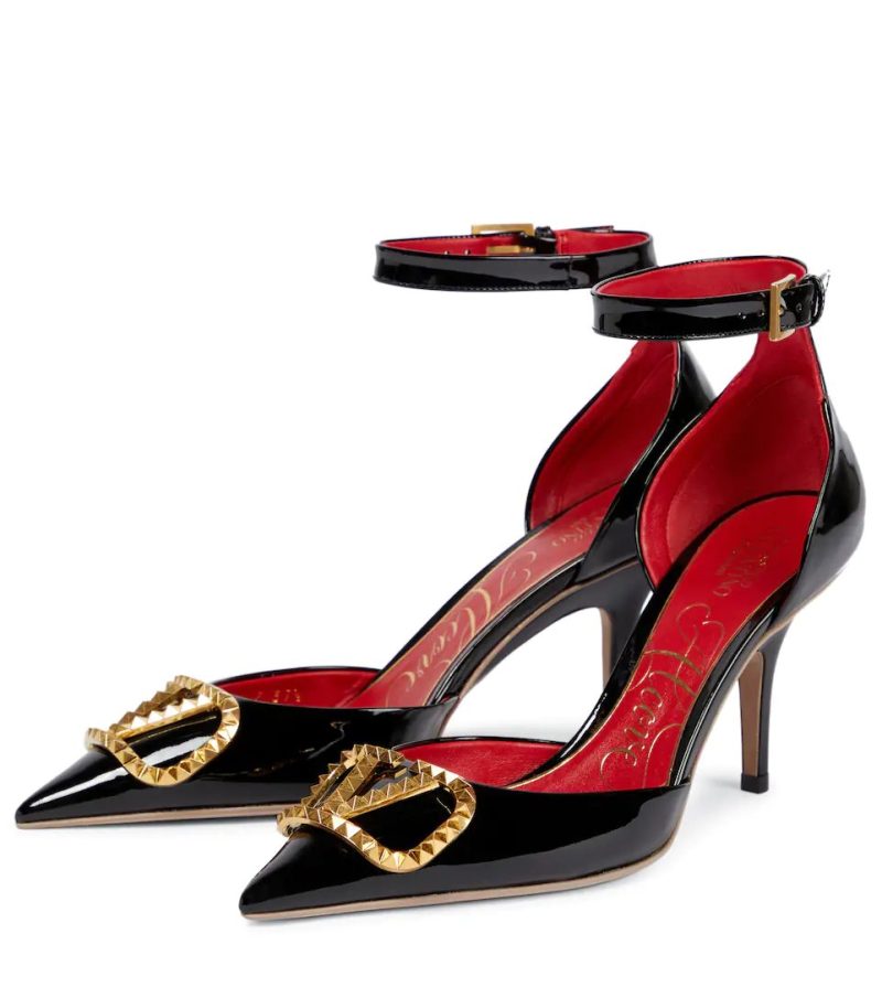 Valentino Casual Style Plain Leather Pin Heels Elegant Style - Image 2